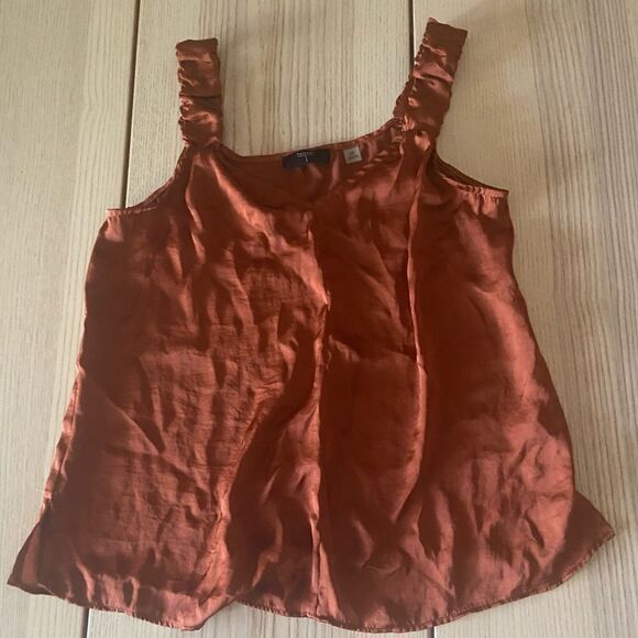 Tahari Satin copper tank top- Small - Picture 1 of 5